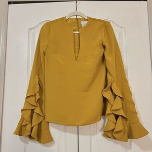 C/MEO Collective yellow crew neck top